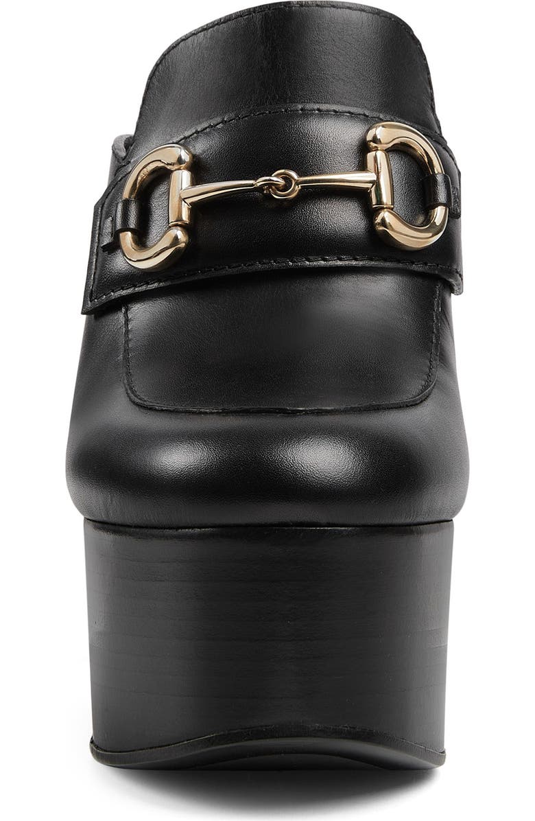 Gucci Horsebit Platform Loafer Mule, Alternate, color, Black