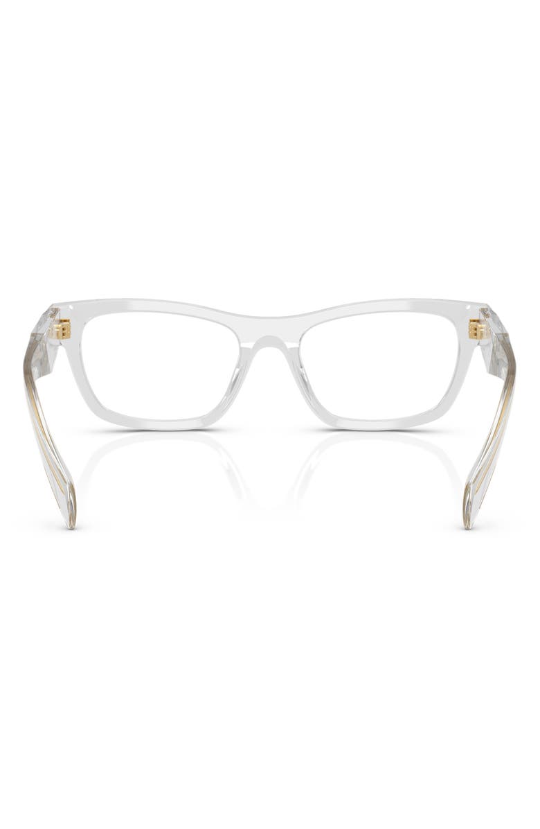 Prada 54mm Butterfly Optical Glasses, Alternate, color, Transparent Grey