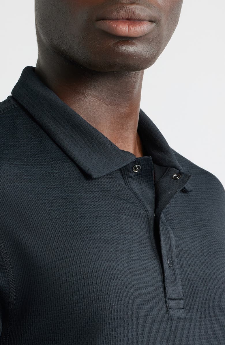 Reigning Champ Solotex<sup>®</sup> Mesh Tiebreak Performance Polo, Alternate, color, Black