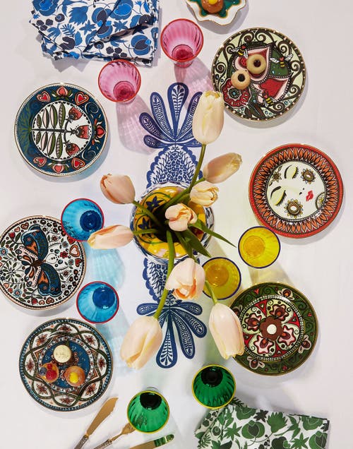 La Doublej Dessert Plates Set Of 2 Rebirth Multicolor In Rebirth Multicolor