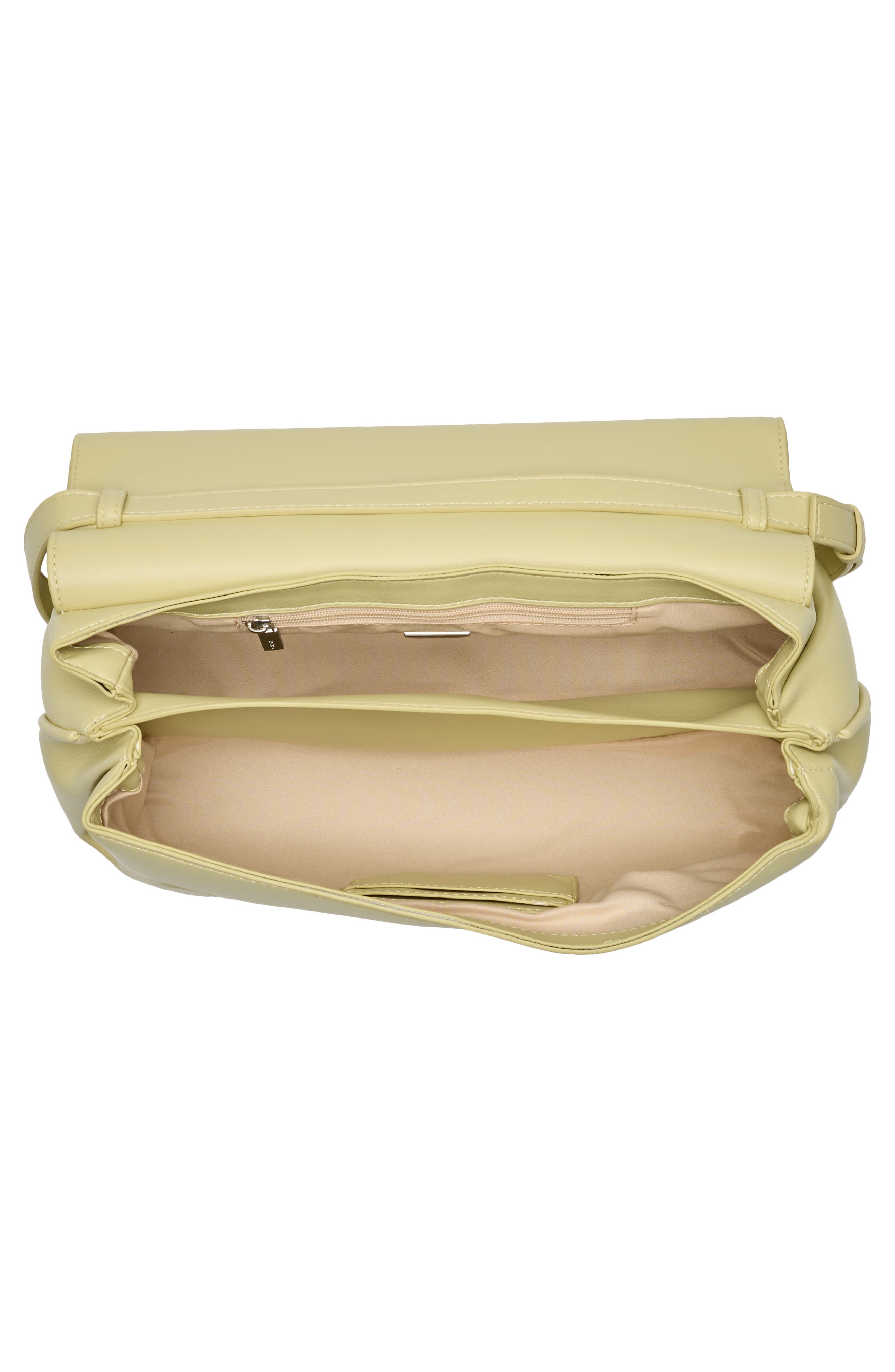 BCBG Draped Shoulder Bag, Alternate, color, Lemon