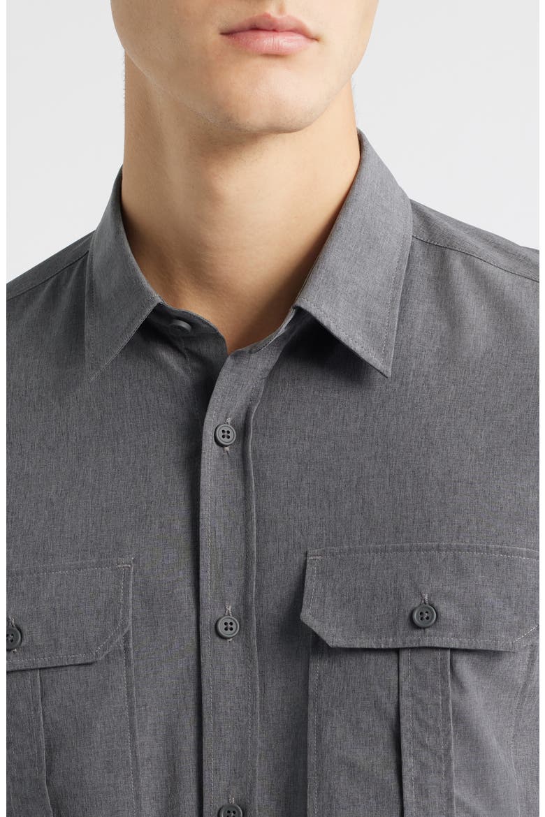 Roan Kent Slim Fit Performance Button-Up Shirt, Alternate, color, GREY