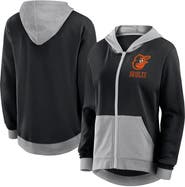 FANATICS Women's Fanatics Black Baltimore Orioles Hit It French Terry Full-Zip Hoodie
