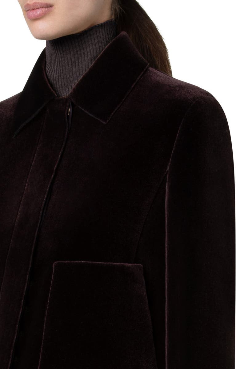 Akris Winslow Velvet Spacer Knit Crop Jacket, Alternate, color, 