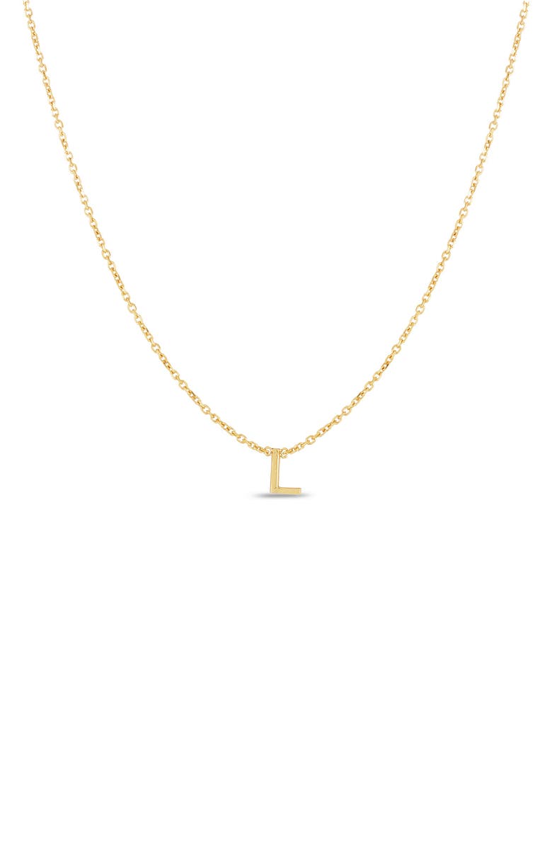 KARAT RUSH 14K Gold Initial L Necklace, Main, color, 