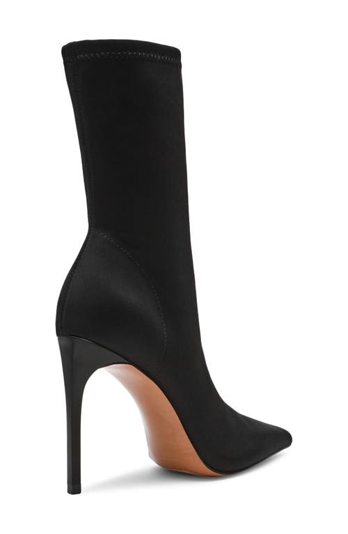 Steve Madden Midnite Knit Stiletto Bootie In Black