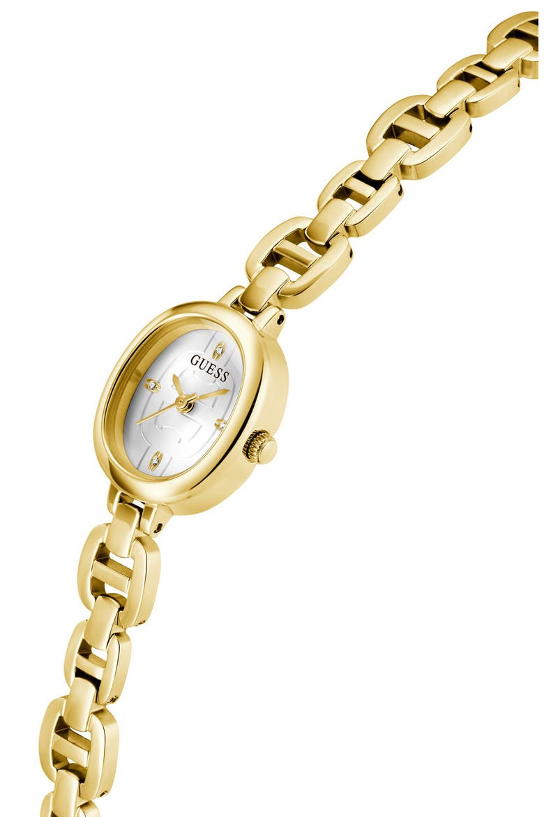 Sweet & Petite Oval Bracelet Watch, 24mm x 21mm, Alternate, color, WHITE