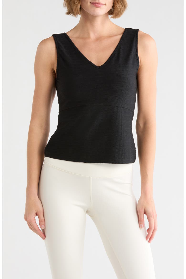 Susie V-Neck Tank Top, Main, color, BLACK