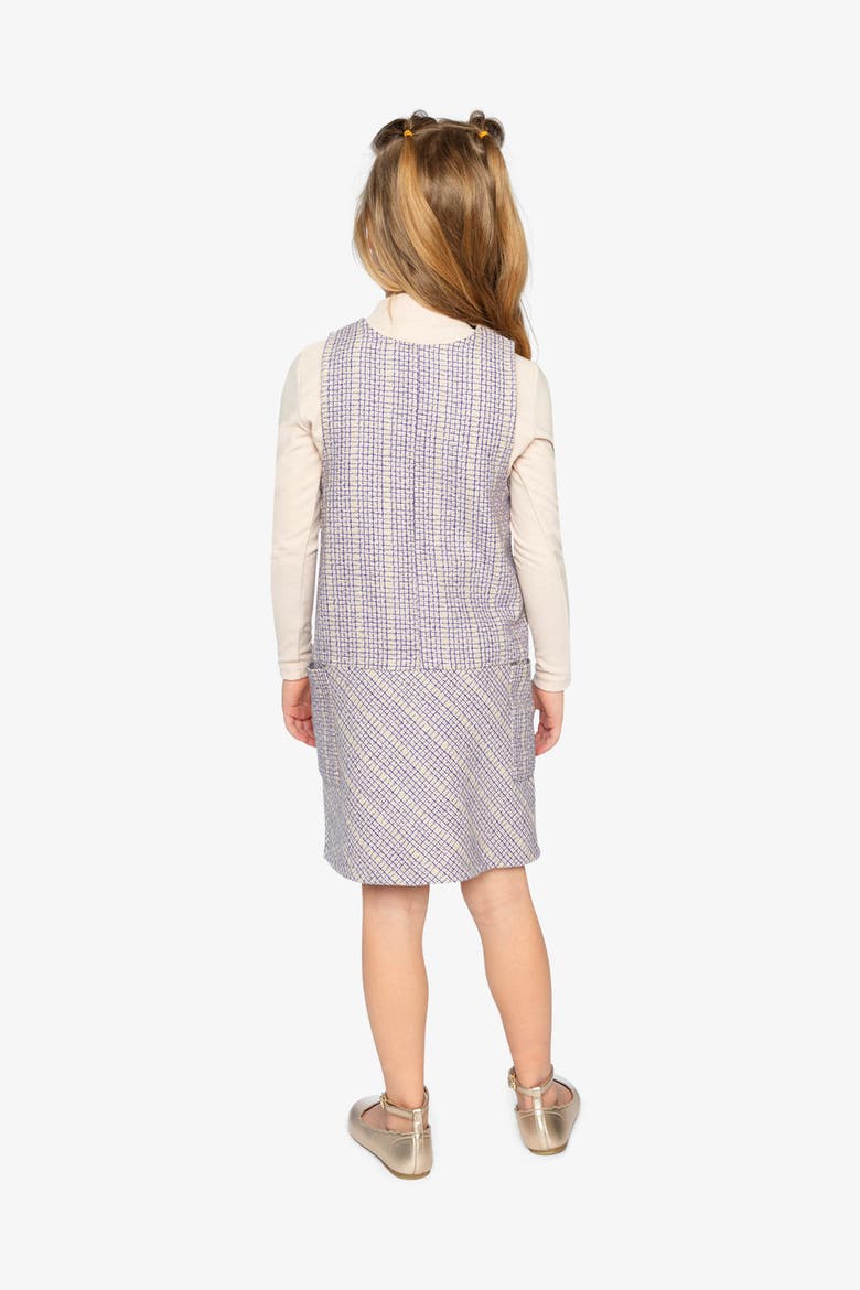 Checkered Panel Zip Front Side Pocket Jumper, Alternate, color, Purple Checkered