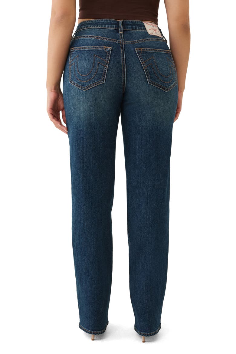 Sarah High Waist Straight Leg Jeans, Alternate, color, MEDIUM AMBER NIGHTS WASH