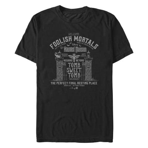 Men's Haunted Mansion Welcome Foolish Mortals  Graphic T-Shirt