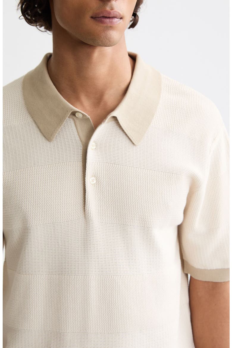 Texture Cotton Polo, Alternate, color, EGGNOG