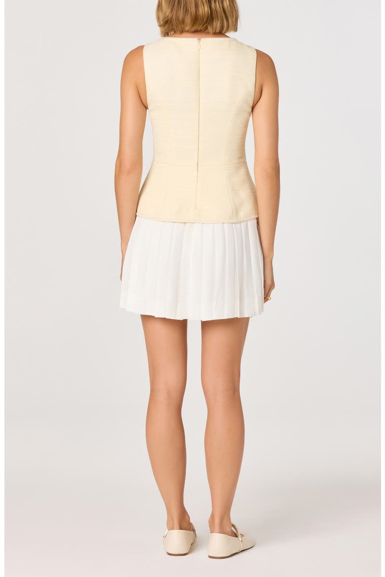 Sheridan Sleeveless Minidress, Alternate, color, LIGHT YELLOW WHITE