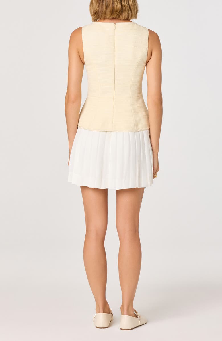 ASTR the Label Sheridan Sleeveless Minidress, Alternate, color, Light Yellow White