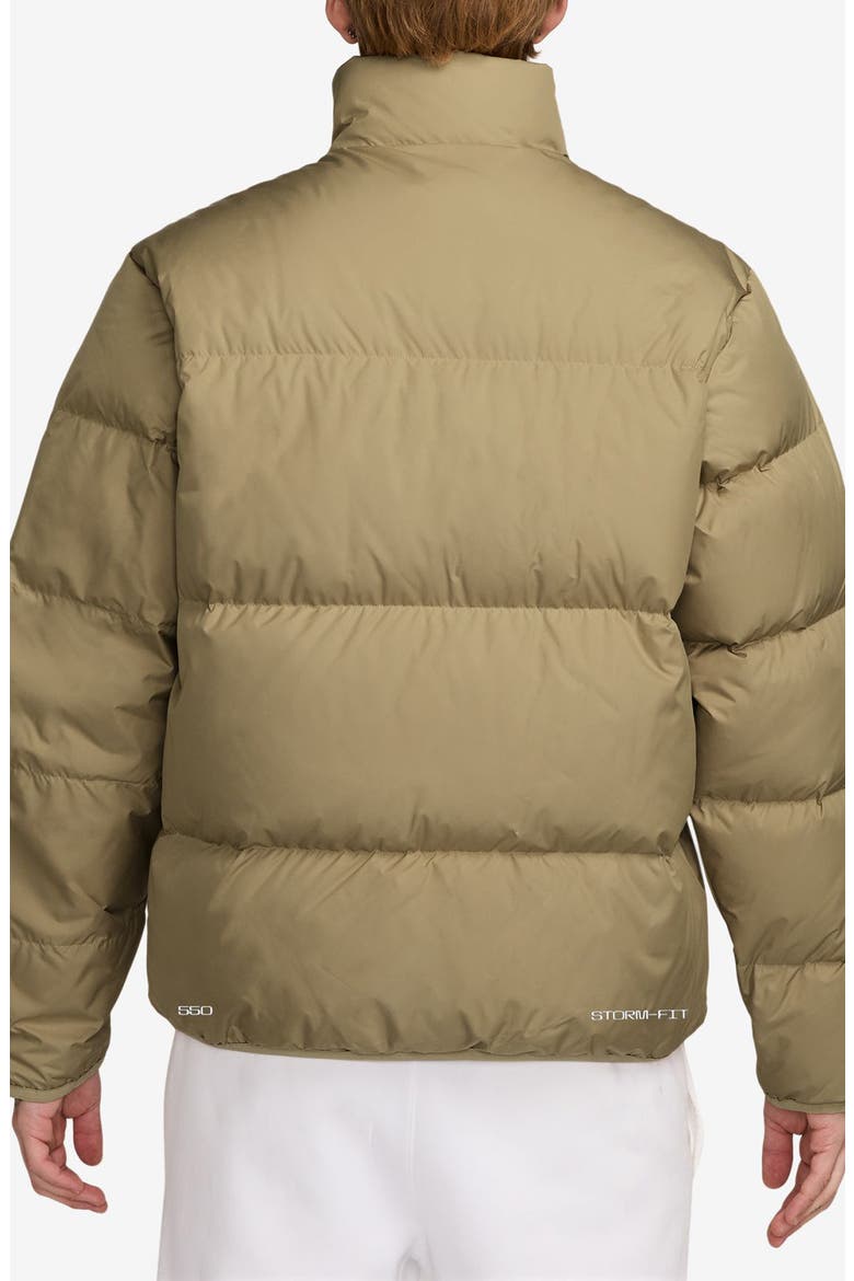 Sportswear Club Storm-FIT Quilted Down Puffer Jacket, Alternate, color, PARACHUTE BEIGE/ WHITE