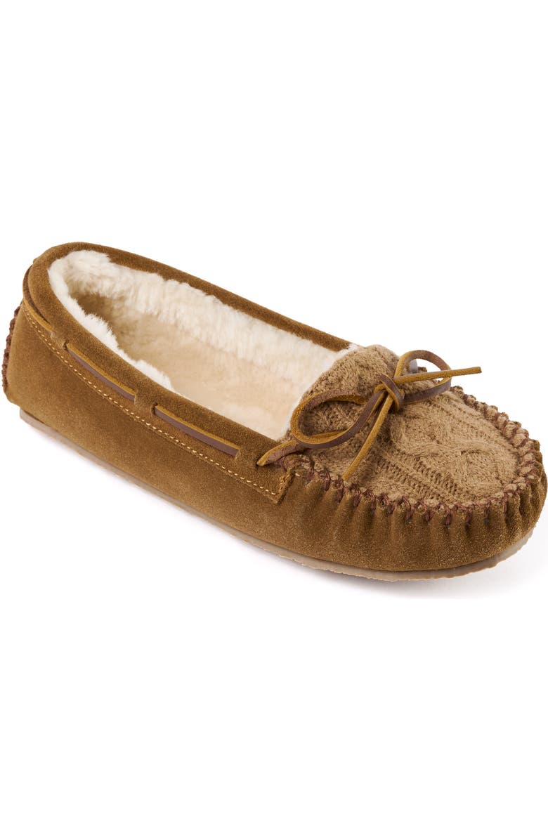 Minnetonka Cosi Faux Shearling Slipper, Main, color, Tan