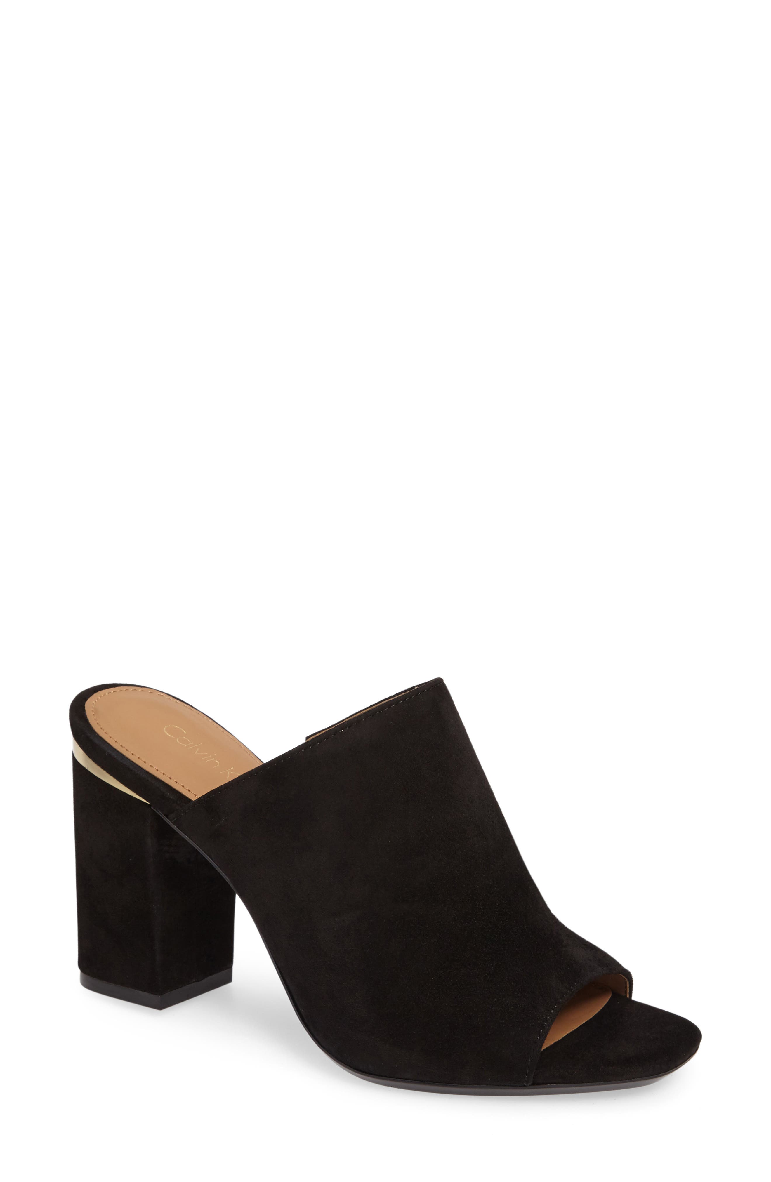 Cicelle Mule, Main, color, BLACK SUEDE