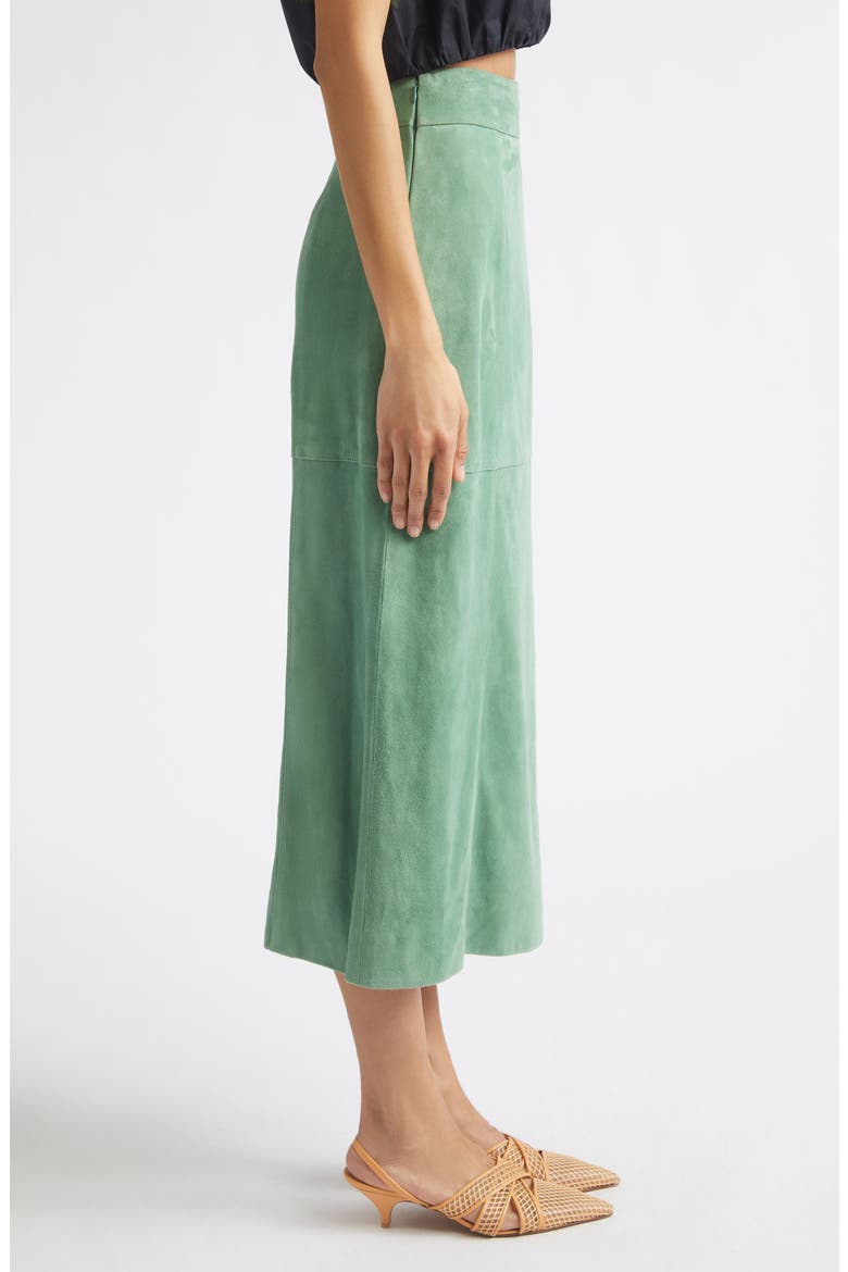 Orion Suede Pencil Skirt, Alternate, color, AVENTURINE