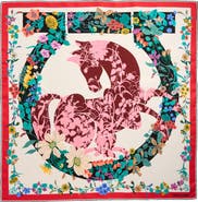FERRAGAMO Pegasus Print Silk Twill Scarf Scarf
