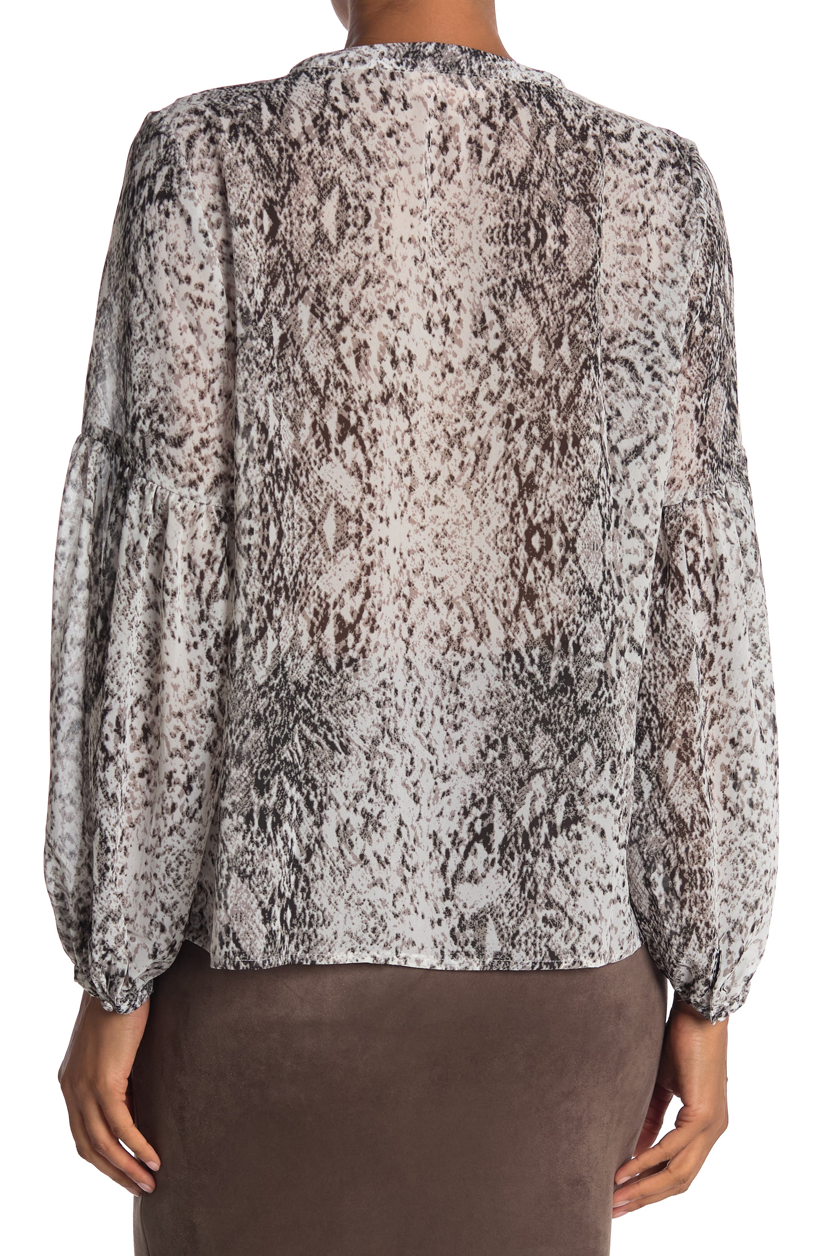PHILOSOPHY BY RPUBLIC CLOTHING philosophy Snakeskin Print V-Neck Blouse ...