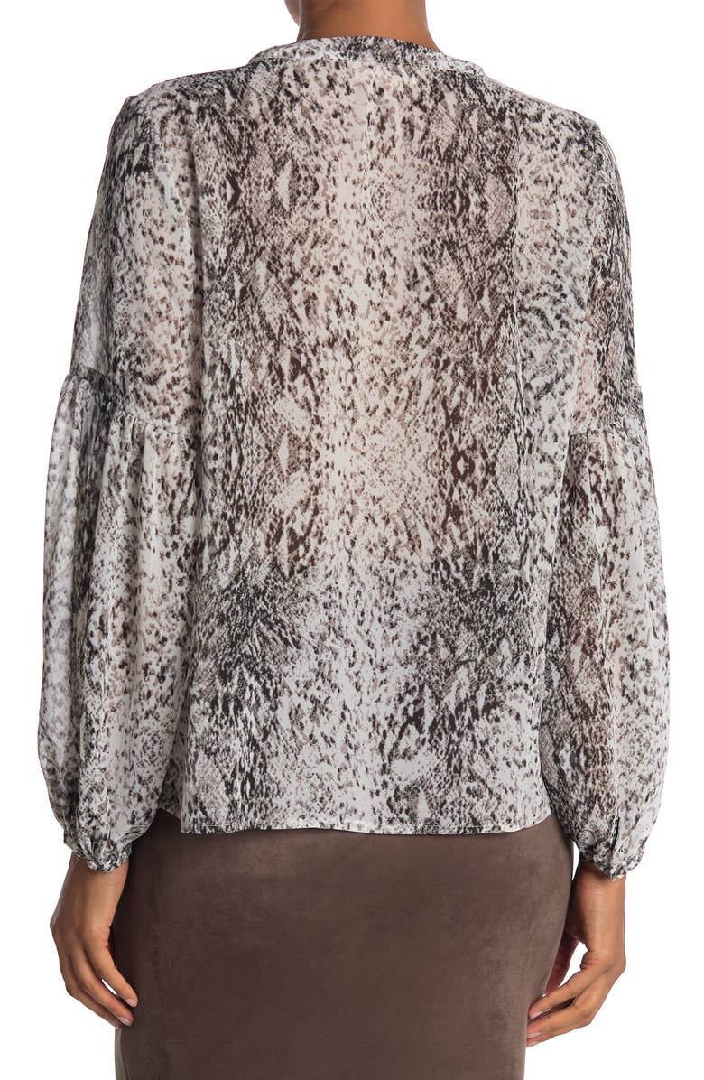 PHILOSOPHY BY RPUBLIC CLOTHING philosophy Snakeskin Print V-Neck Blouse, Alternate, color,