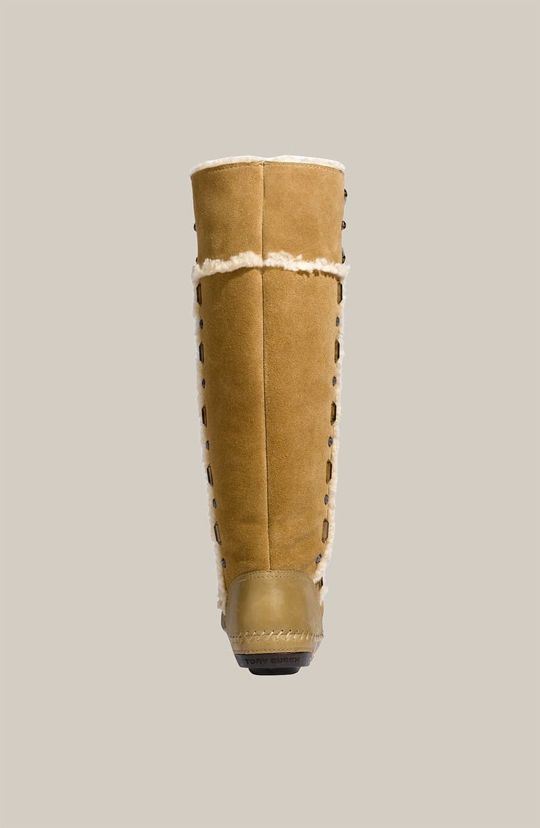 Tory Burch Embellished Genuine Shearling Lined Boot, Alternate, color,