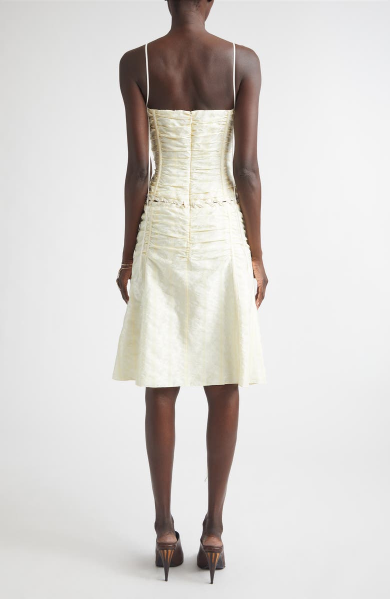 McQueen Floral Jacquard Corset Dress, Alternate, color, Cream