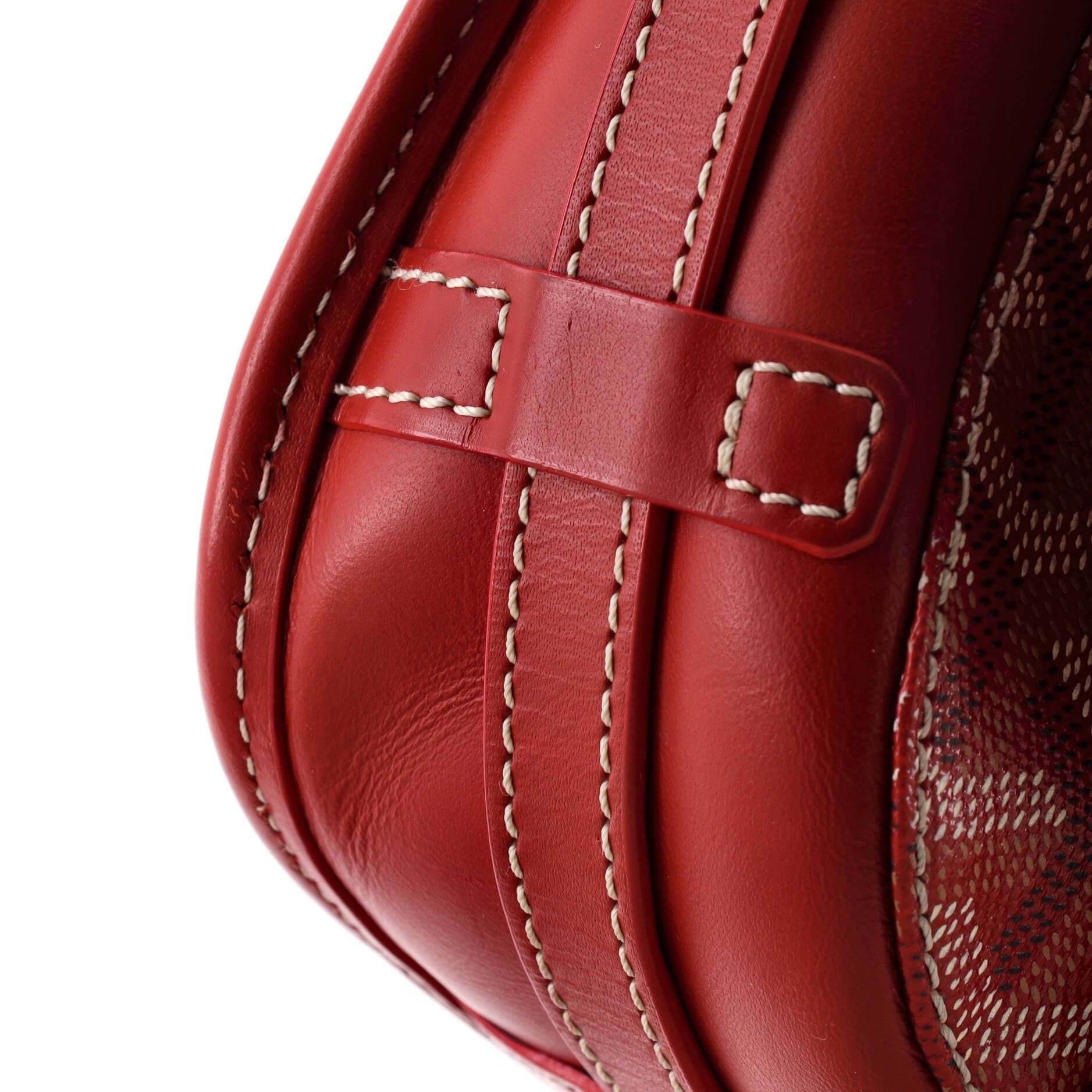 Belvedere Messenger Bag Coated Canvas with Leather PM, Alternate, color, Red
