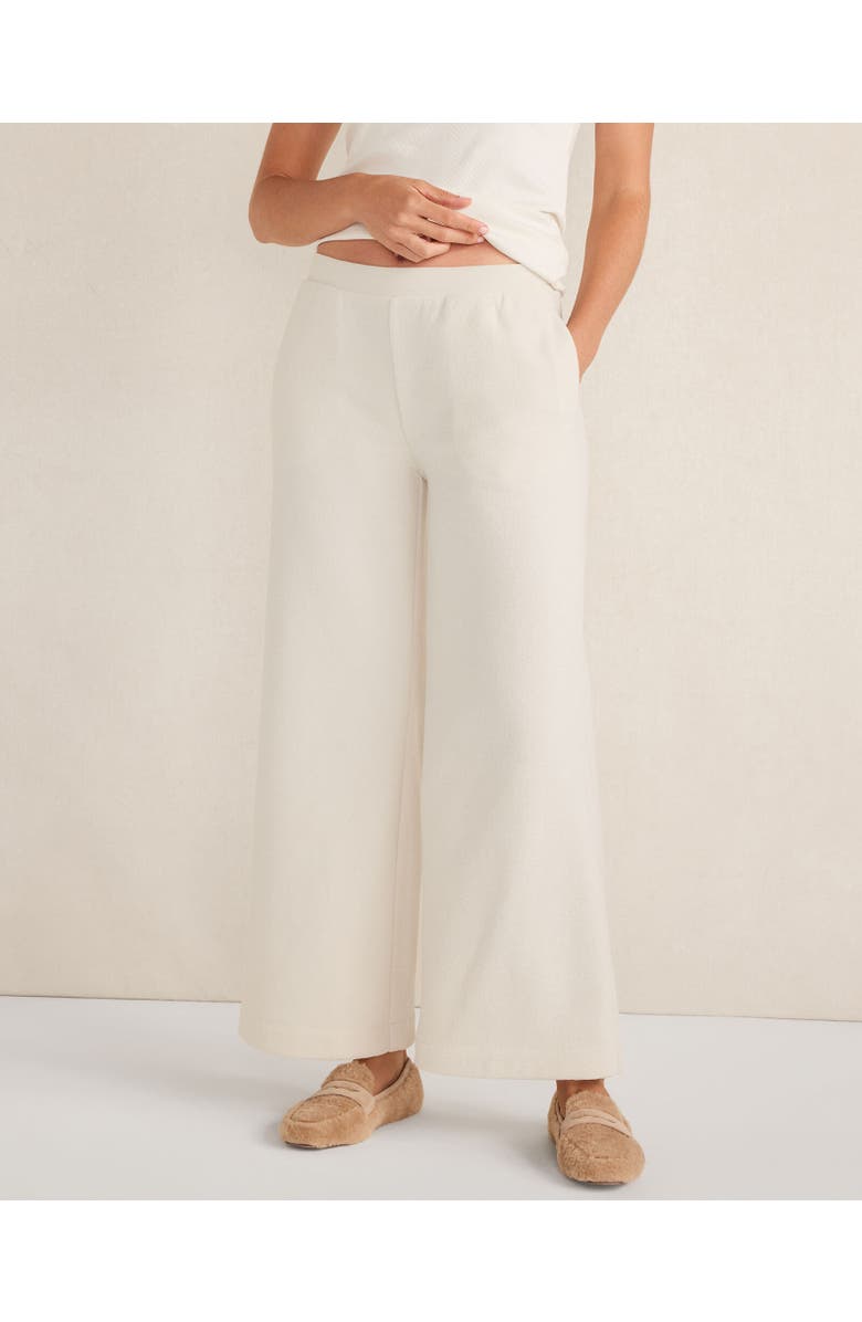 Haven Well Within Brushed Terry Wide Leg Pants, Main, color, Full Moon