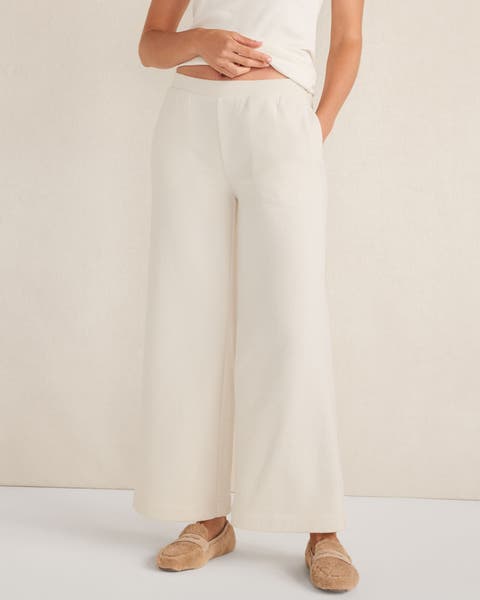 Brushed Terry Wide Leg Pants