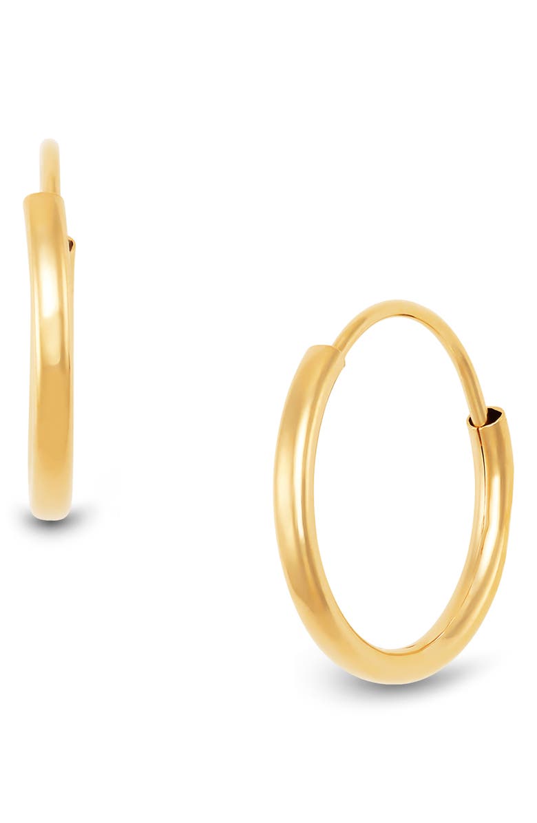 Frankie & Zoe 14K Gold Endless Hoop Earrings, Alternate, color, Yellow Gold