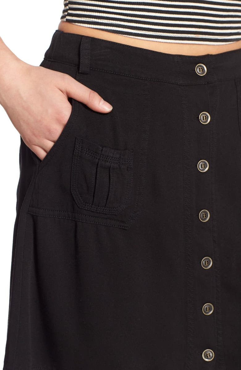 BP. Button Front A-Line Skirt, Alternate, color, 