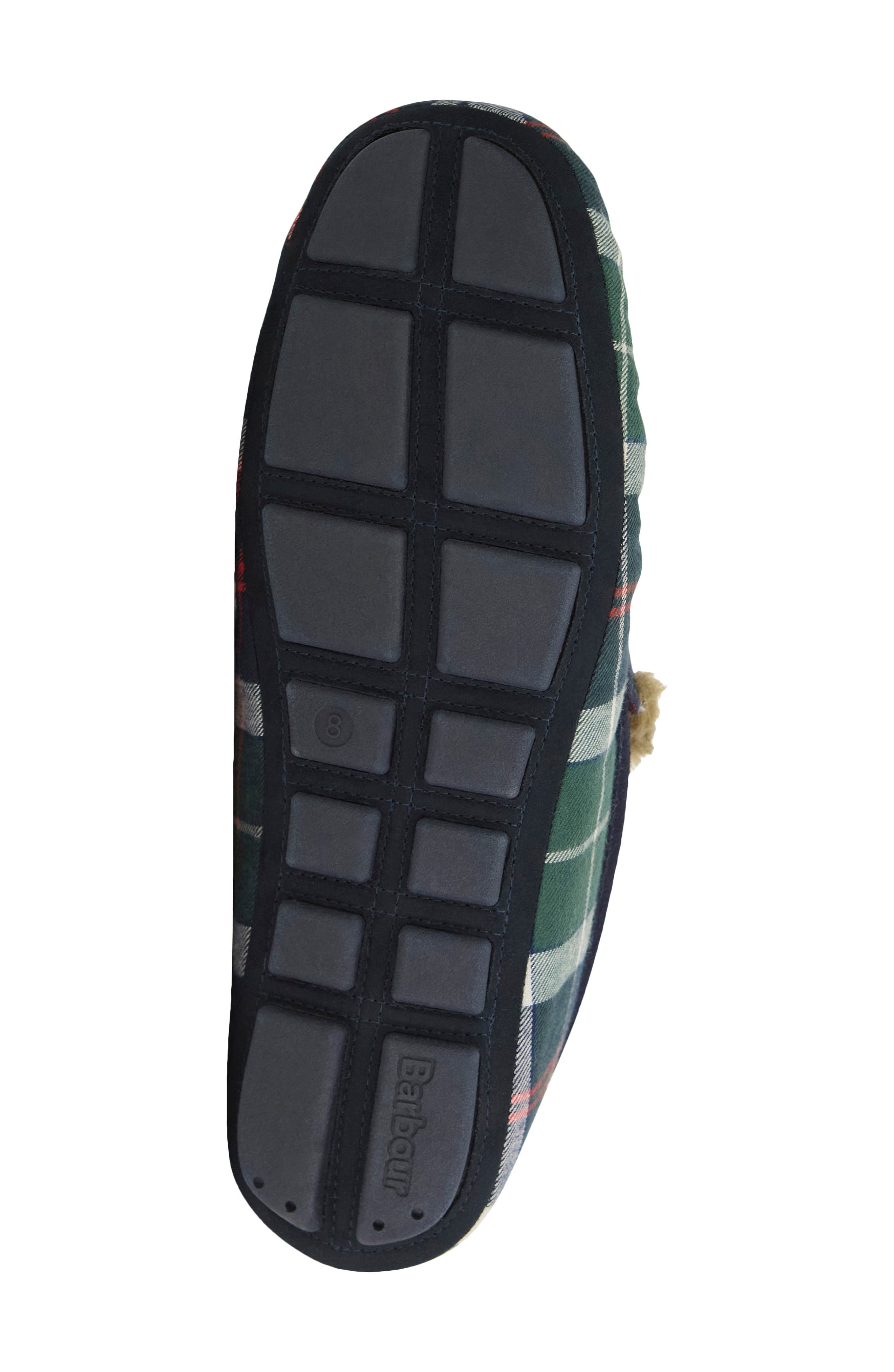 Monty Faux Fur Lined Slipper, Alternate, color, EVERGREEN FESTIVE TARTAN