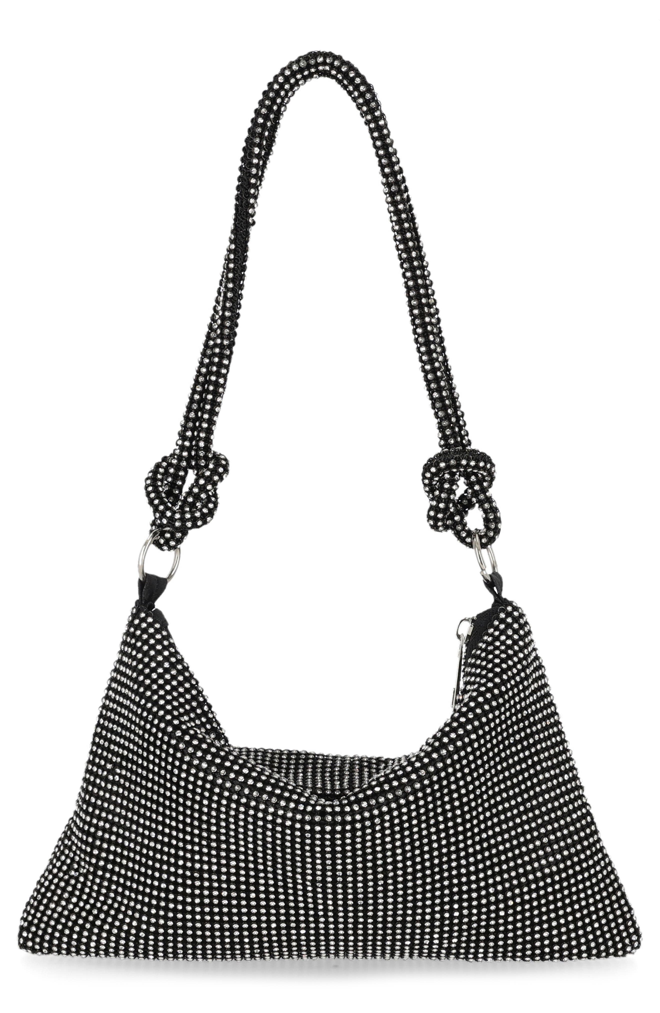 Jessica McClintock Dolly Crystal Mesh Shoulder Bag, Alternate, color, 