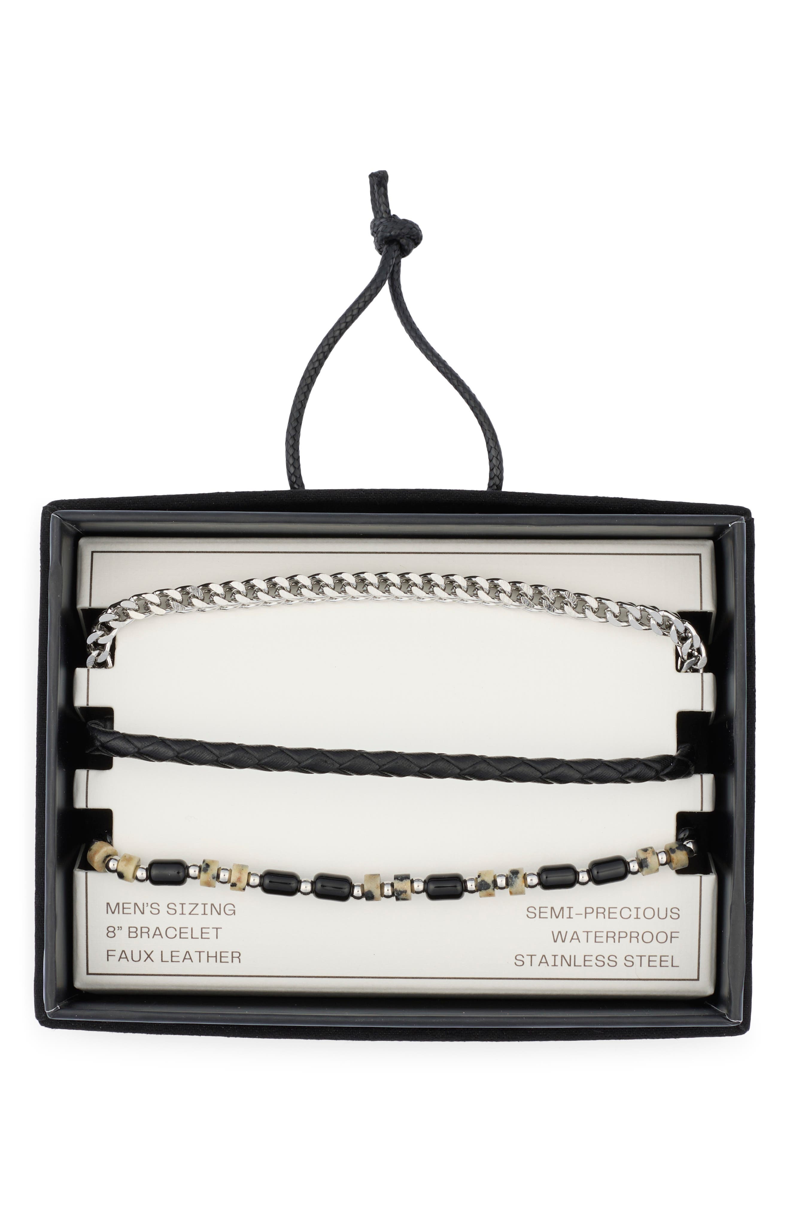 NORDSTROM RACK Men's 3-Piece Bracelet Set