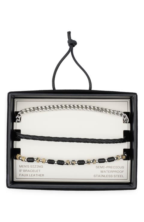Men's 3-Piece Bracelet Set