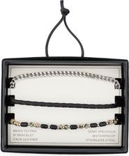 NORDSTROM RACK Men's 3-Piece Bracelet Set