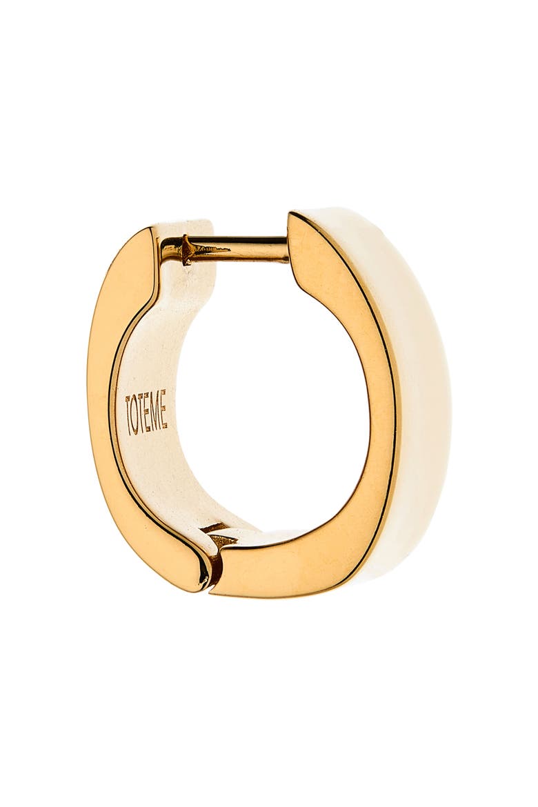 Petite Signature Hoop Earrings, Alternate, color, GOLD