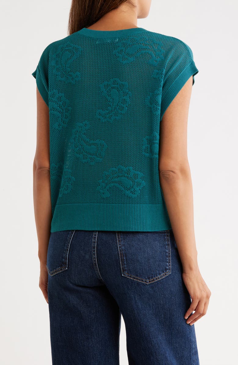 DR2 by Daniel Rainn Cotton Paisley Sweater Tank, Alternate, color, Light Inkwell
