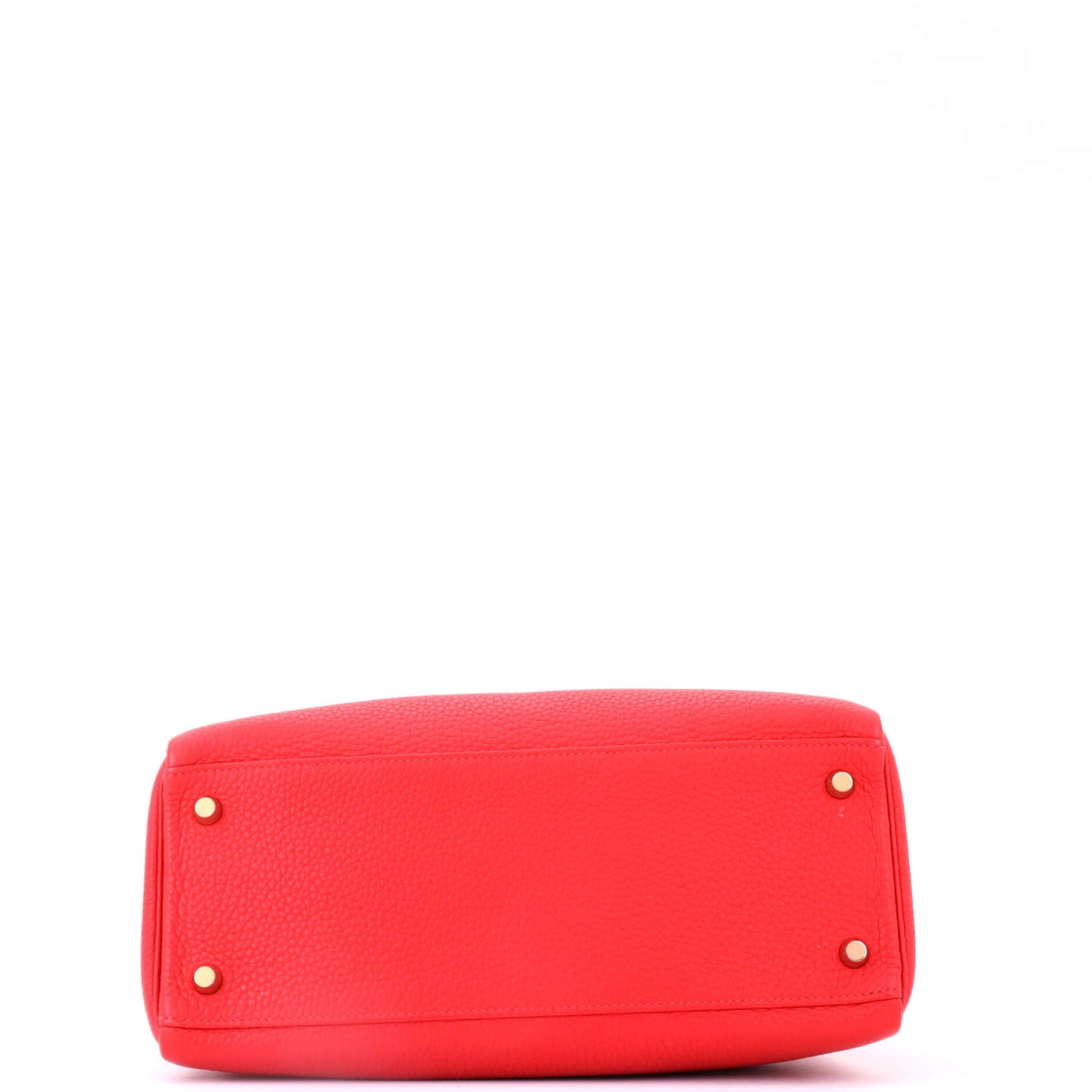 Kelly Handbag Red Clemence with Gold Hardware 28, Alternate, color, Rouge Tomate