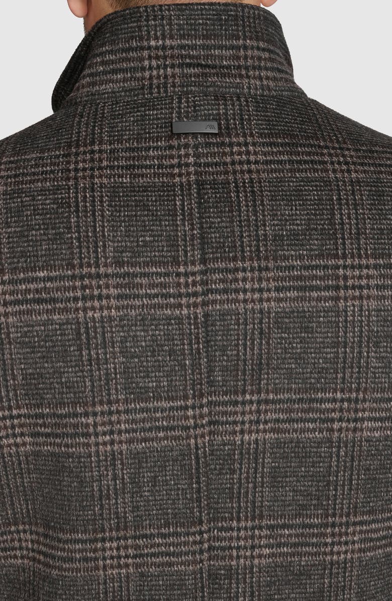 Andrew Marc Dorsey Plaid Wool Blend Car Coat, Alternate, color, Plaid Mult
