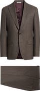 Jack Victor Montana Brown Houndstooth Wool & Cashmere Suit