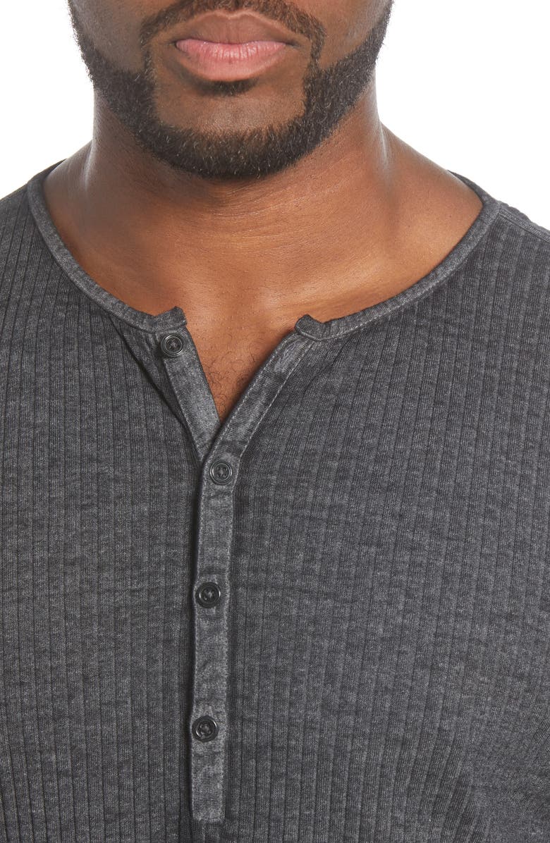 John Varvatos Slim Fit Long Sleeve Henley, Alternate, color, 