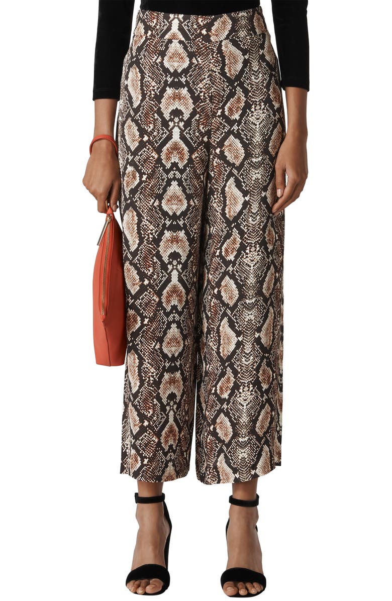 Whistles Snake Print Trousers, Main, color,