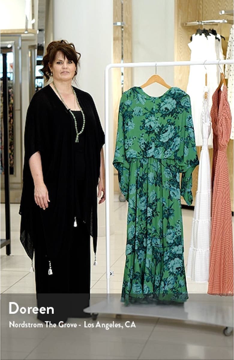 EDITION Floral V-Back Long Sleeve Dress, sales video thumbnail