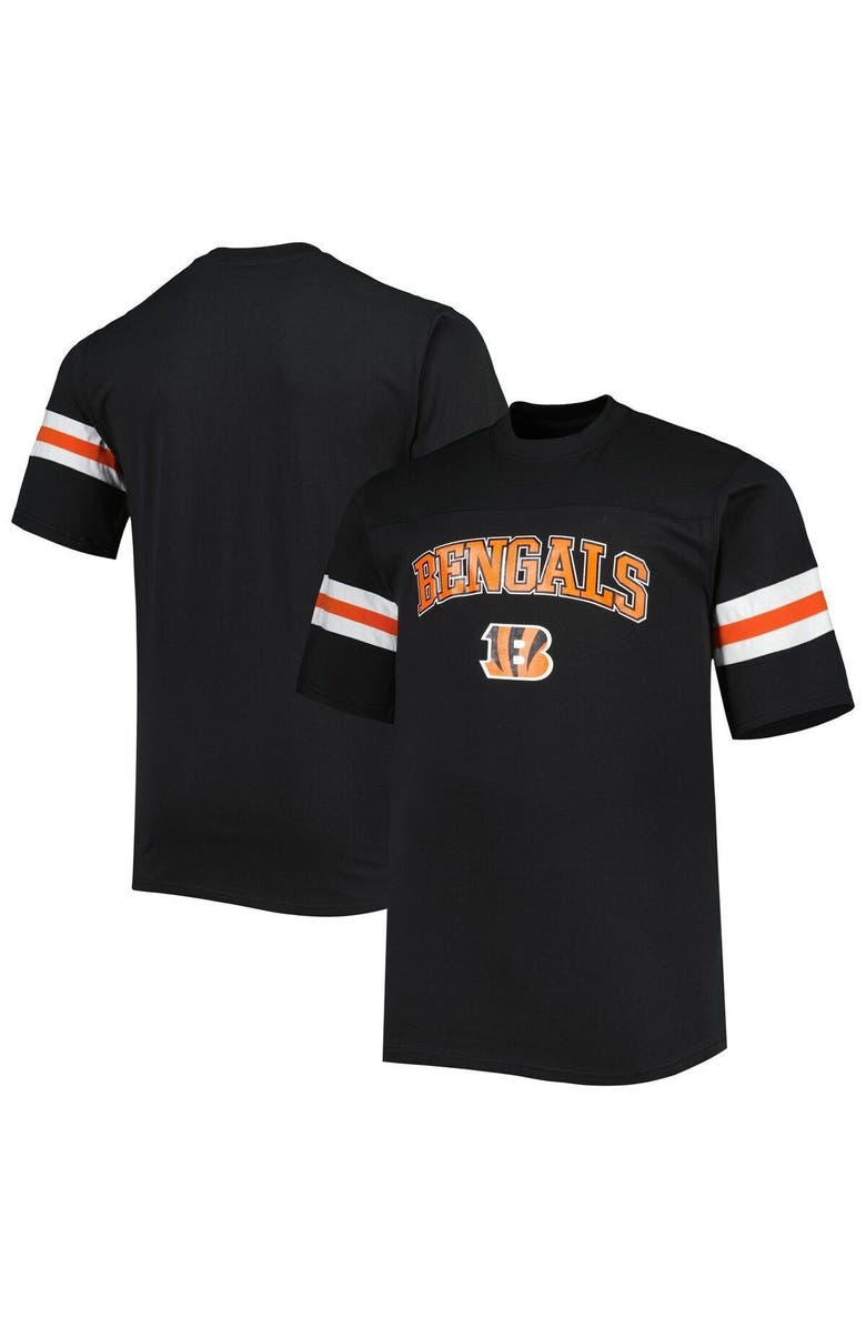 PROFILE Men's Black Cincinnati Bengals Arm Stripe T-Shirt, Main, color,