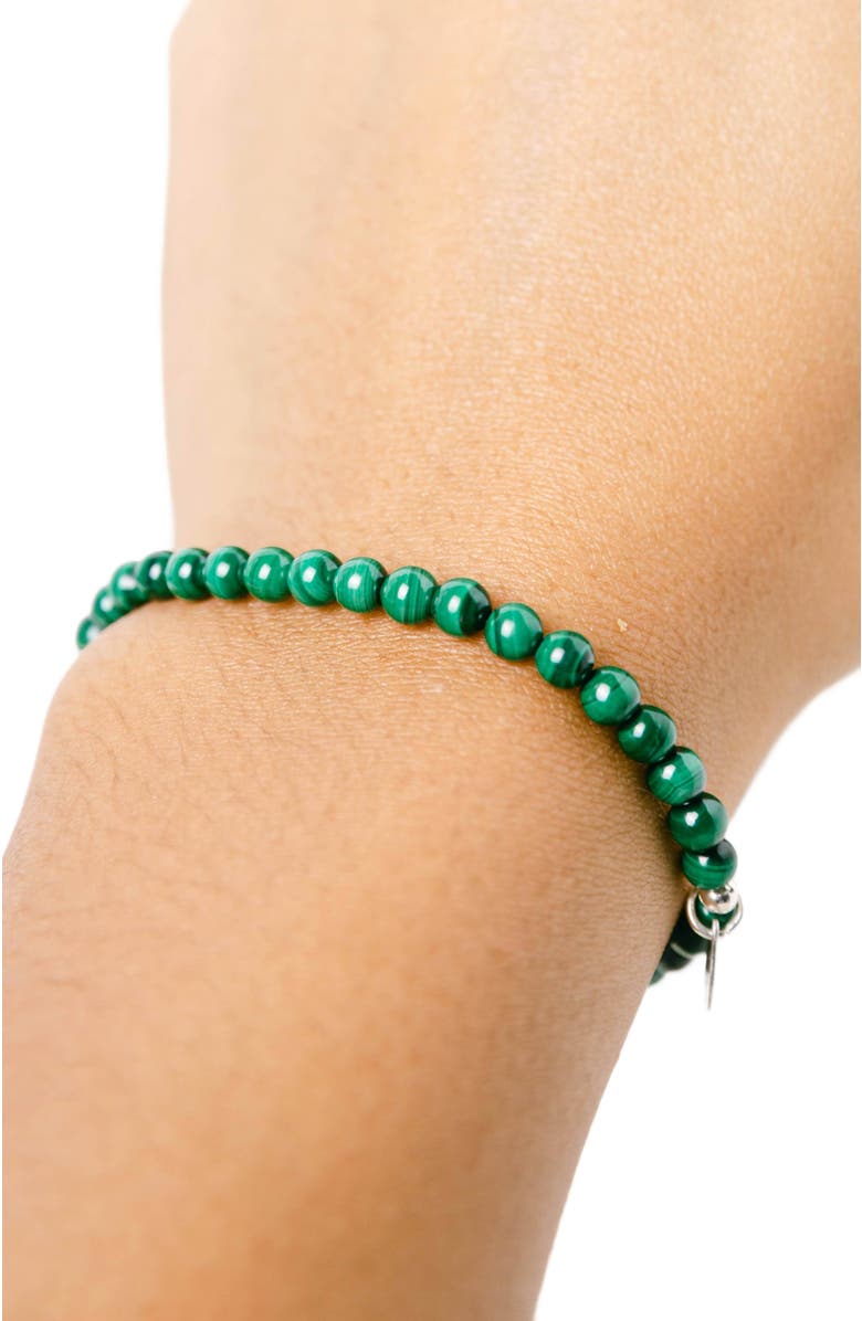 Tiny Rituals Genuine Malachite Energy Bracelet, Alternate, color, Dark Green