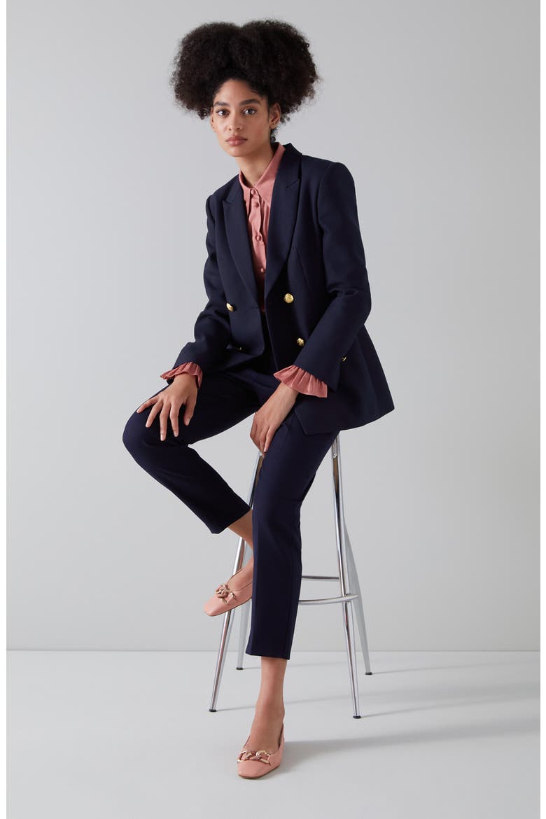 Mariner Slim Fit Ankle Trousers, Alternate, color, NAVY