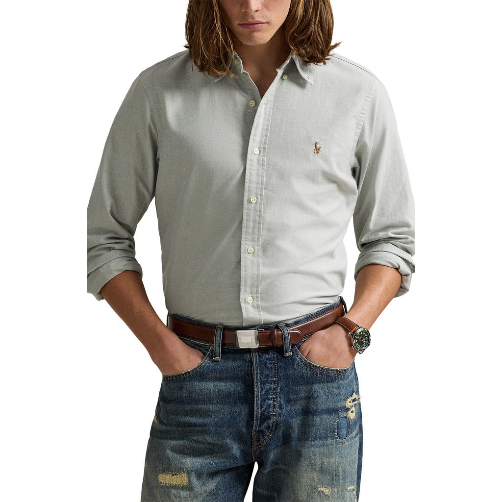Polo Ralph Lauren The Iconic Oxford Button-down Shirt In Green