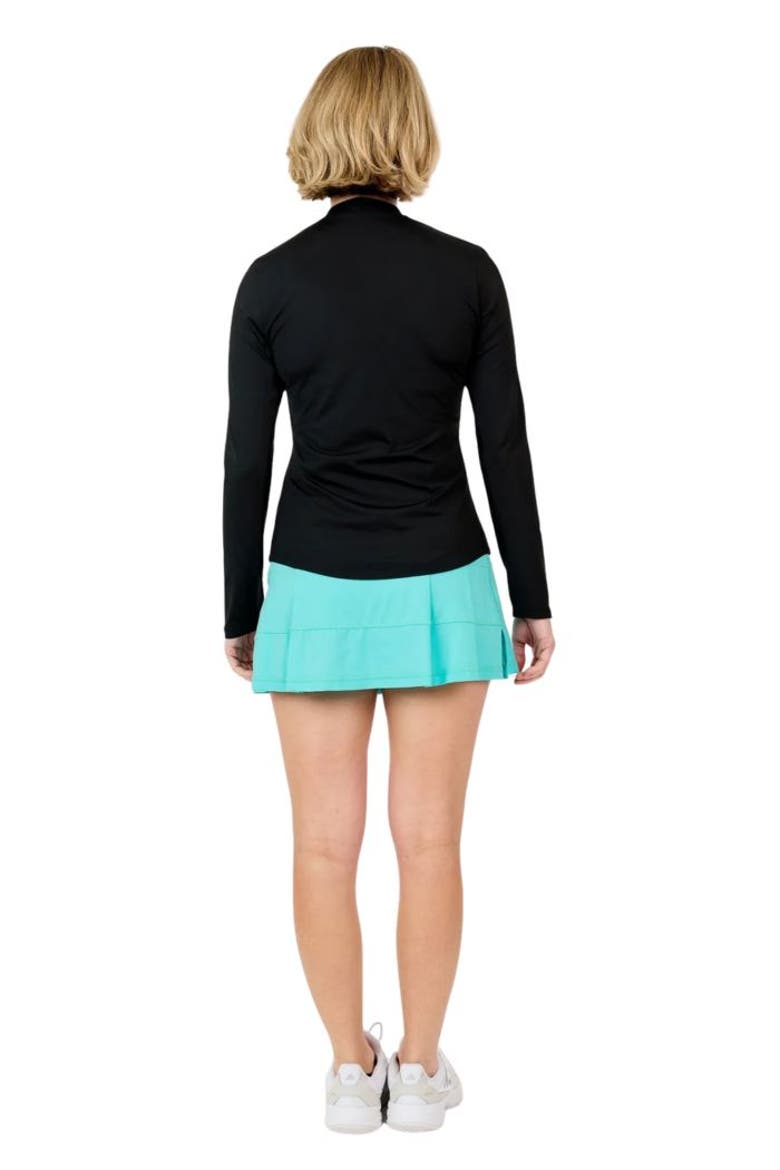 UV Colors Staples Womens Long Sleeve Tennis Shirt, Alternate, color, Black